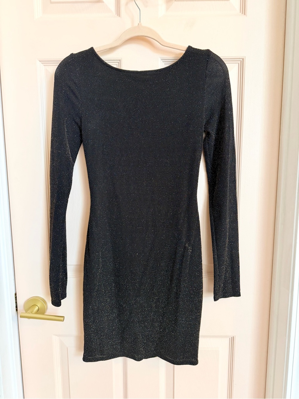 Gold silence and noise low back dress